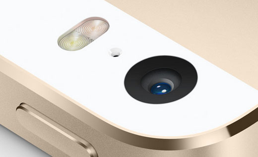 True Tone flash Apple iSight camera iPhone 5s gold