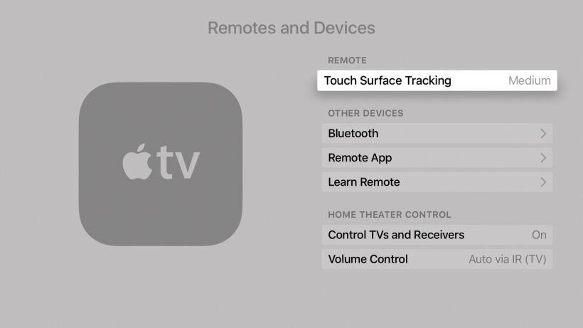 Siri Remote touch tracking