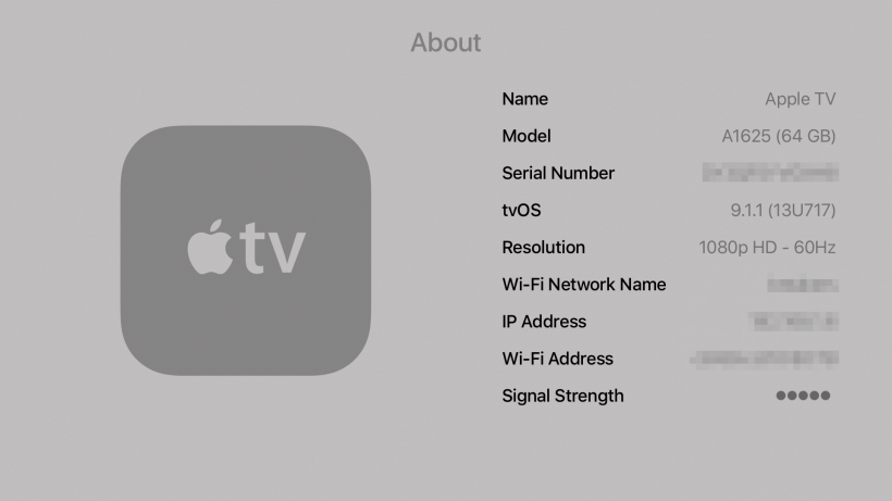 Get Apple TV IP address