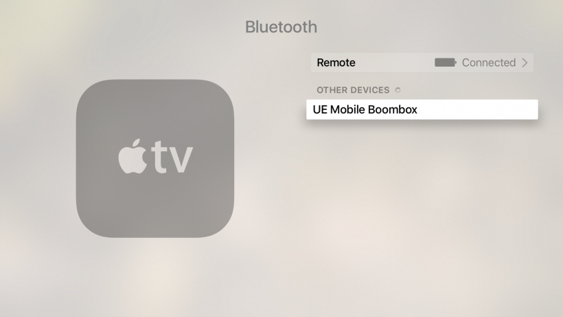Pair Bluetooth device with Apple TV