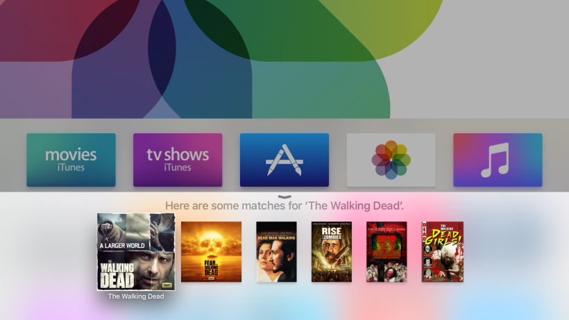 Siri universal search Apple TV