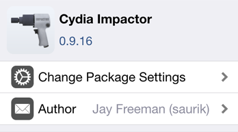 Cydia Impactor unjailbreak