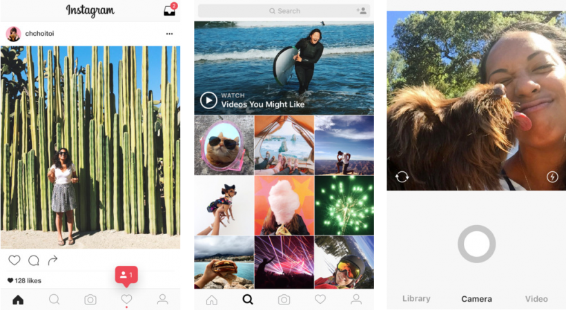 Instagram 8.0 flat redesigned interface