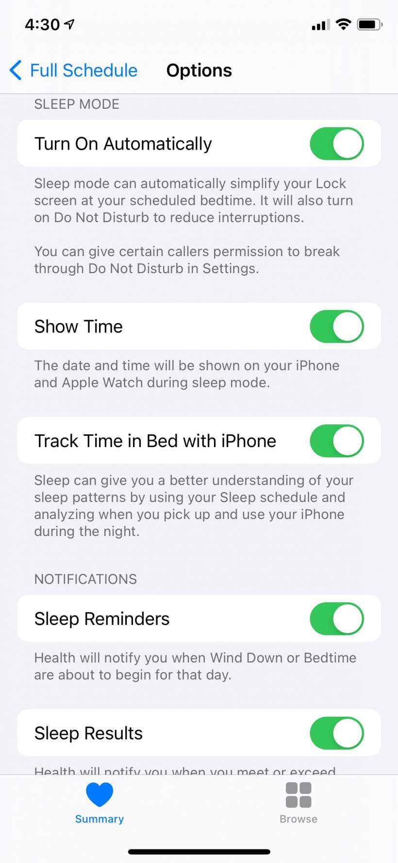 How to schedule Bedtime sleep schedule alarms on iPhone.