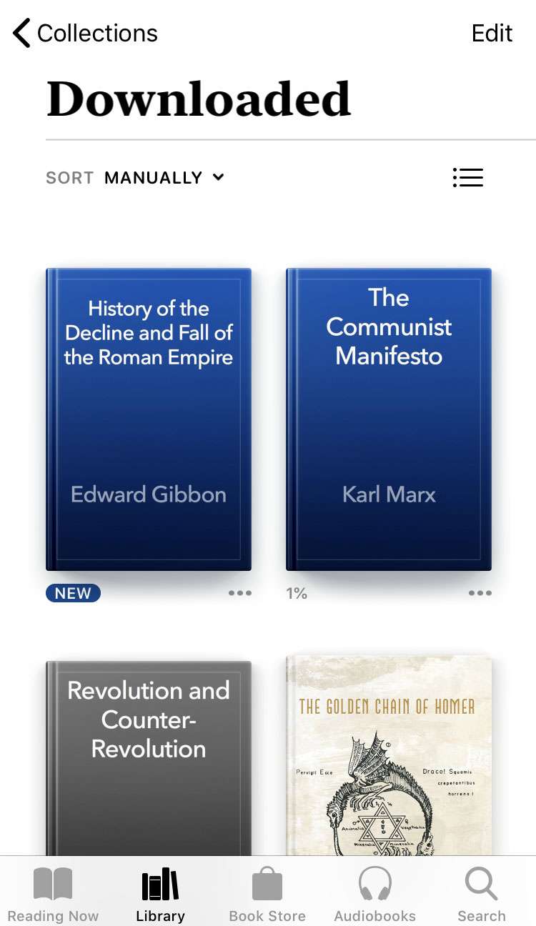 iOS Books downloaded