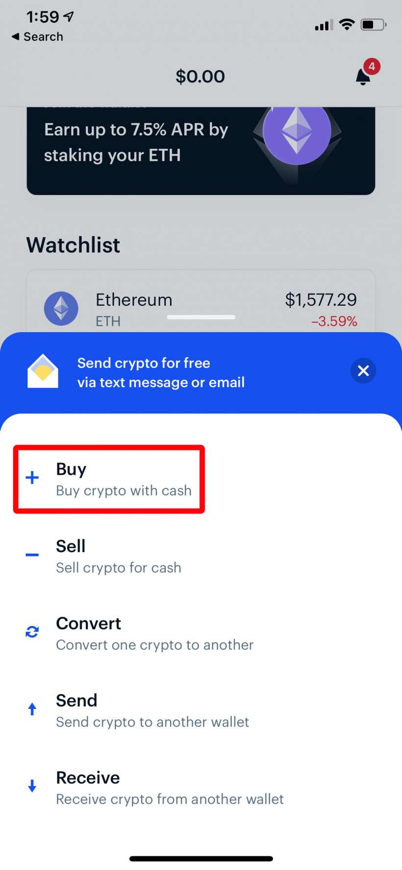 How to buy Bitcoin, Enjin and BAT with Coinbase on iPhone or iPad.