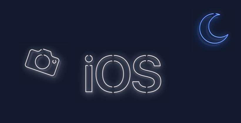 iOS neon logo Apple