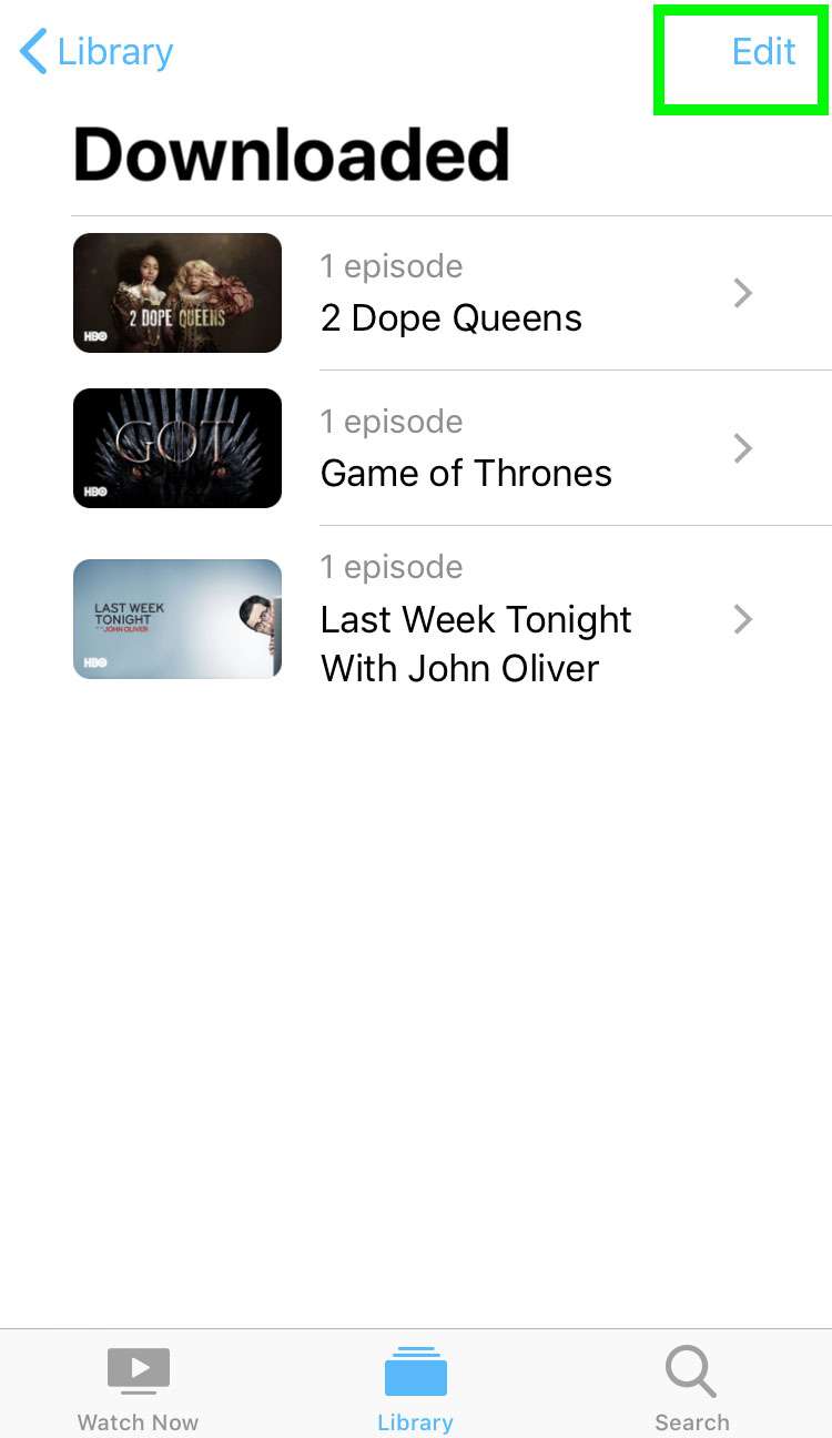 Delete stored shows iOS Apple TV app 4