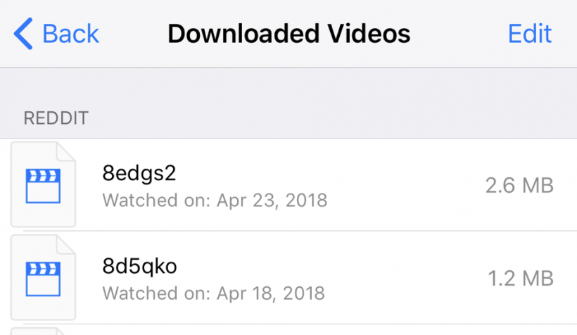 Downloaded Videos