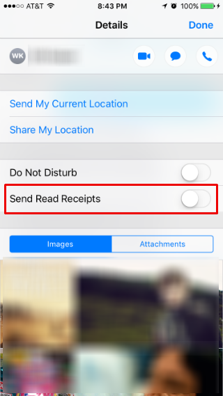 How to set individual read receipts in Messages.