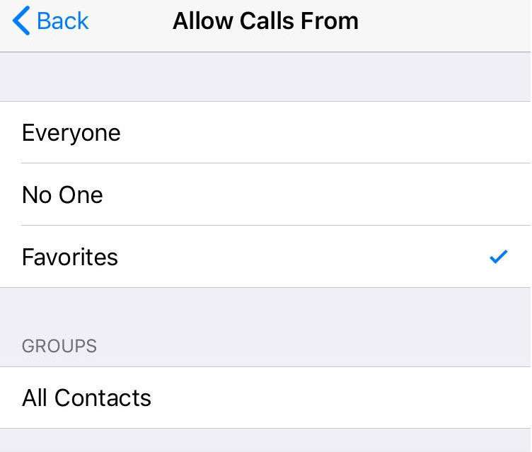 Allow Calls From