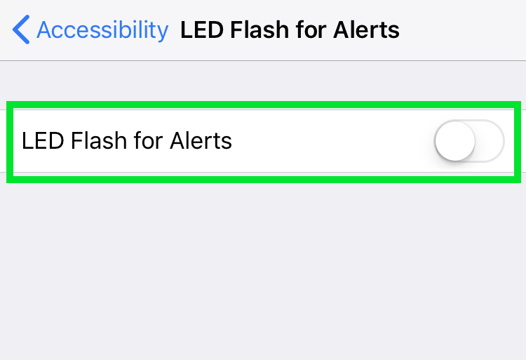 iPhone flash visual alerts