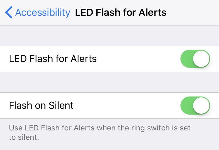 iPhone flash on silent