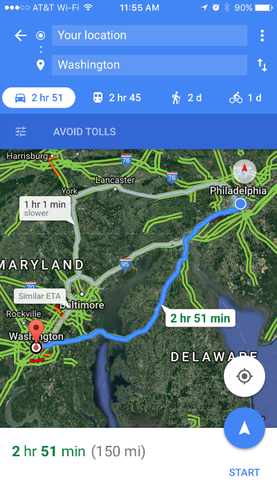 How to avoid tolls, highways and ferries with Google Maps for iOS.