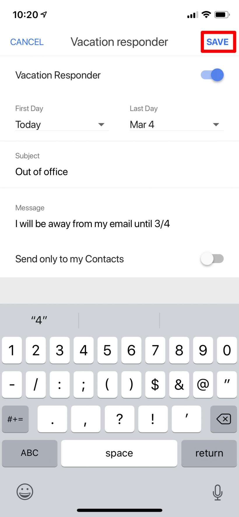 How to set up an out-of-office response on Gmail on iPhone and iPad.