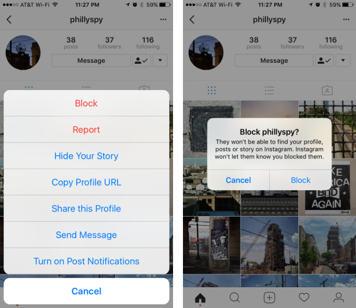 How to block someone on Instagram.