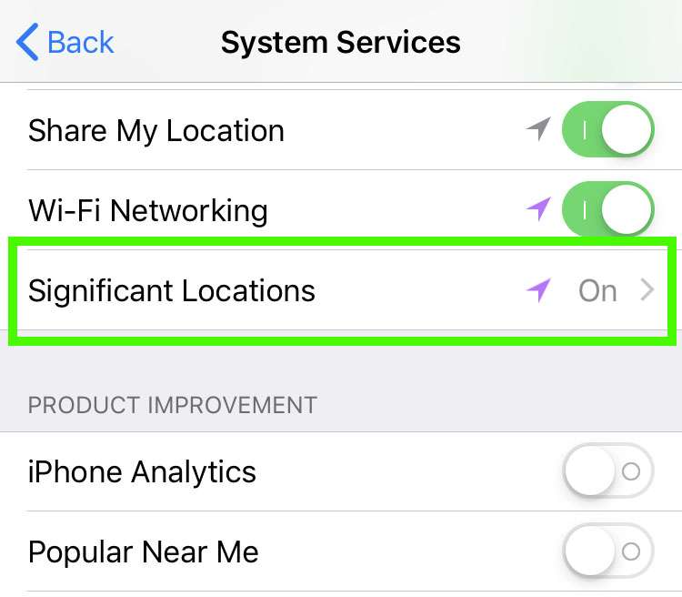 How to track where you've been on your iPhone. Step 2