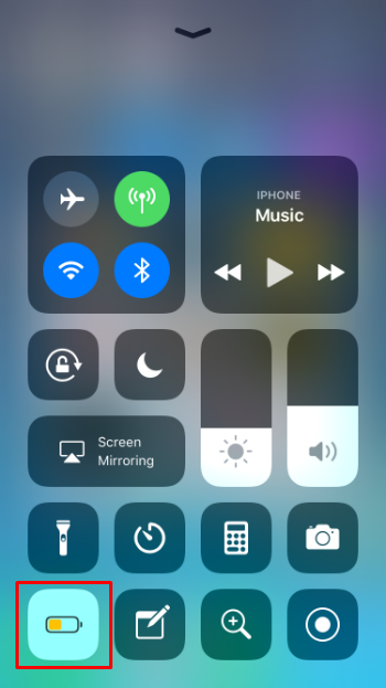 How to turn on Low Power Mode in Control Center on iPhone and iPad in iOS 11.
