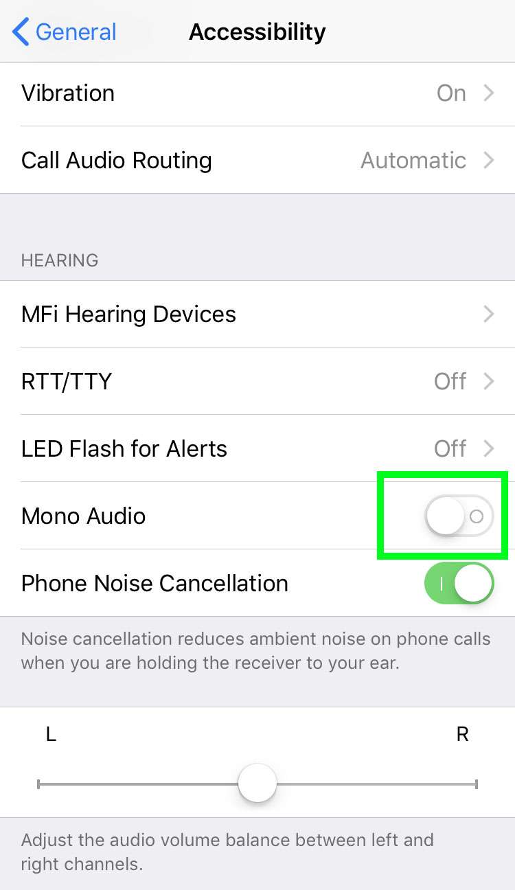 iPhone turn off stereo 3