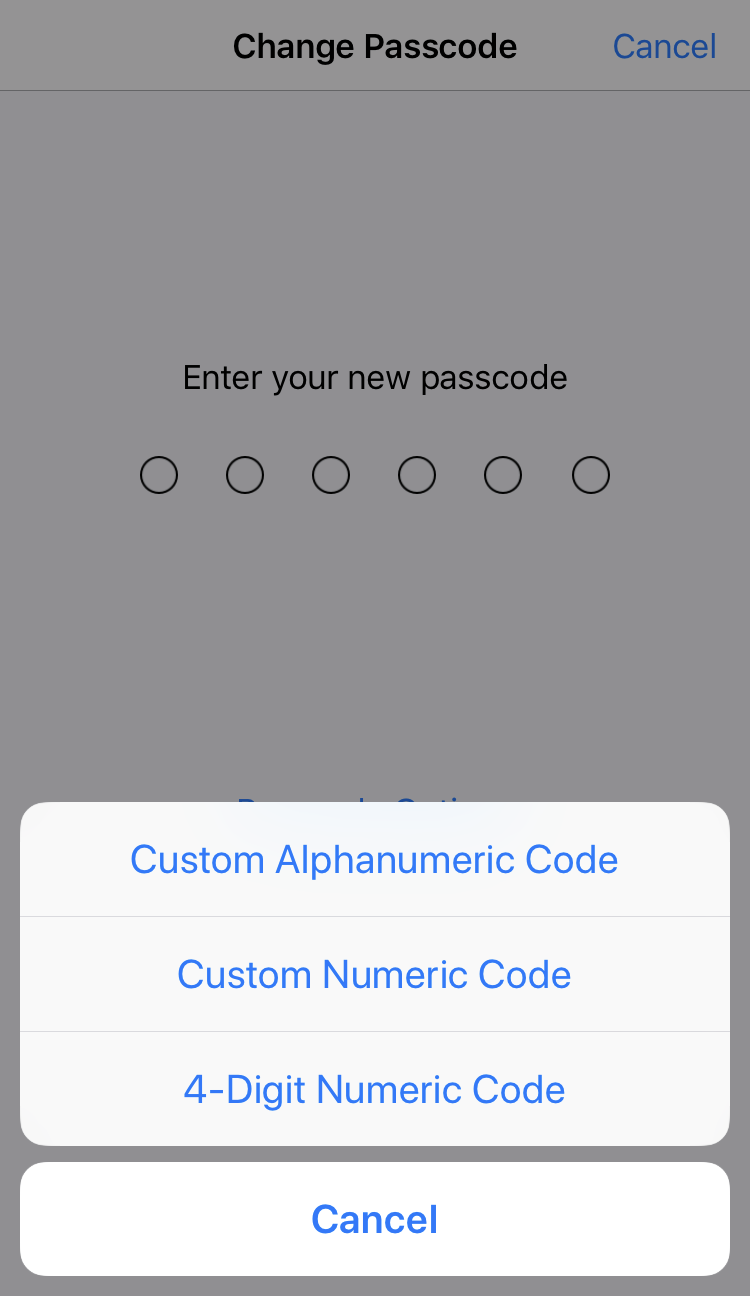 iOS Passcode 4