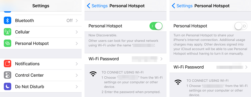 Personal Hotspot iOS 9