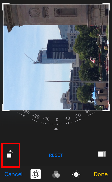 iOS rotate photo camera roll