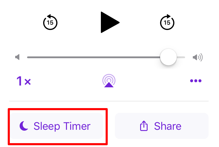Podcasts Sleep Timer