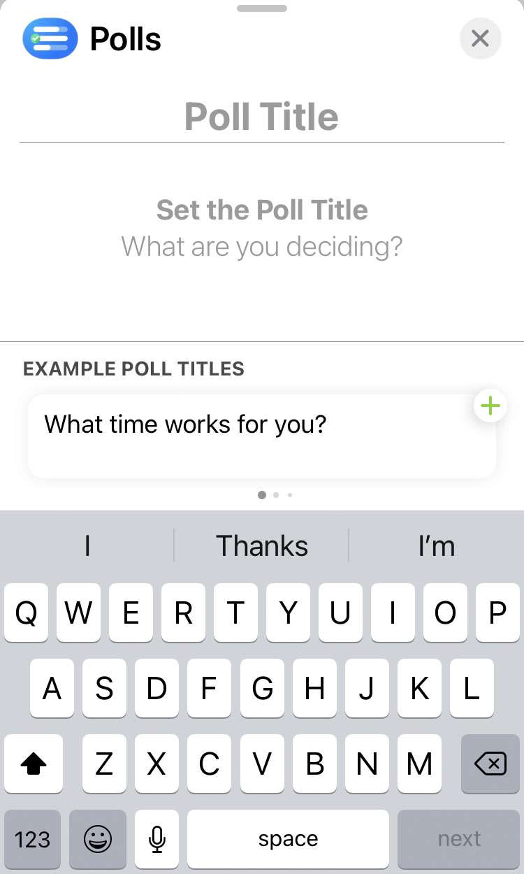 Create an iMessage poll 5