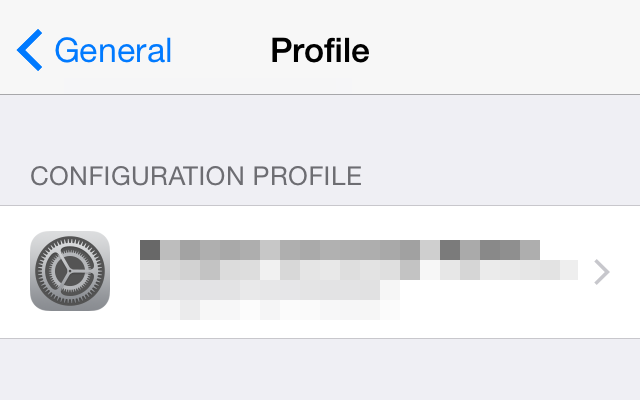 iOS Profile