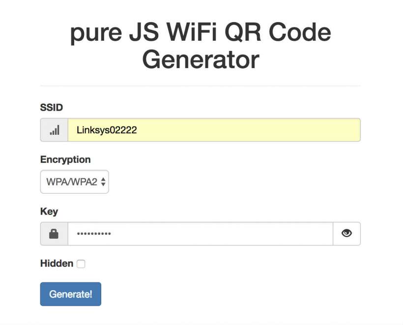 How to generate a QR code for your guests to join your WiFi network.