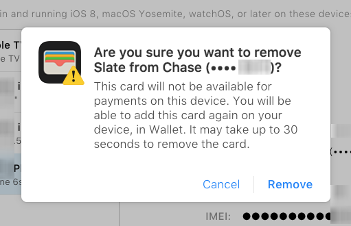 How to remove a credit or debit card from Apple Pay.