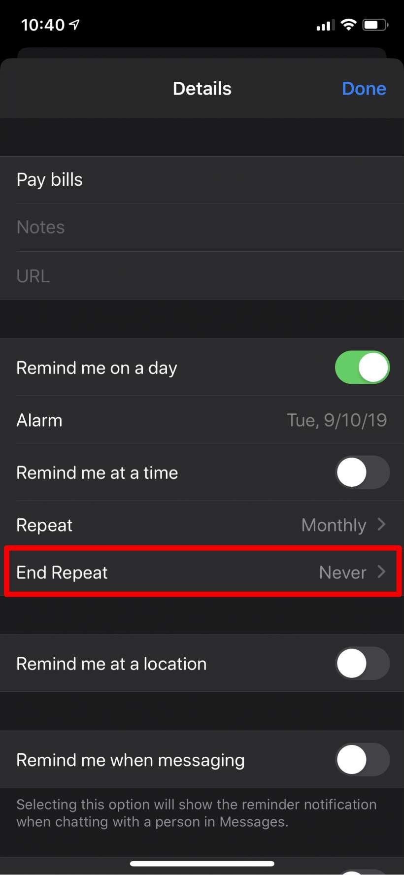 How to make reminders happen weekly, monthly, yearly on iPhone and iPad.