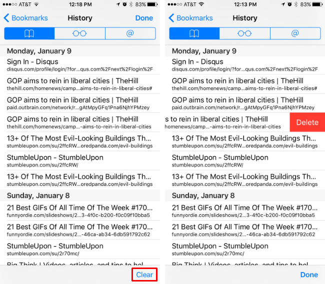 How to erase Safari web browsing history on your iPhone or iPad.