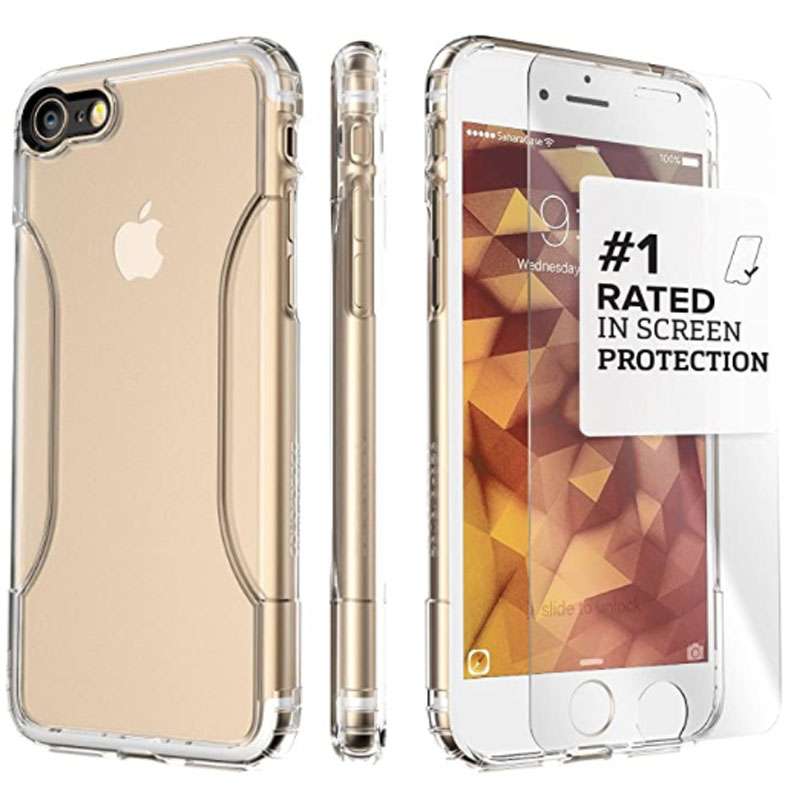SaharaCase Clear Protective Kit Bundle iPhone SE 2020