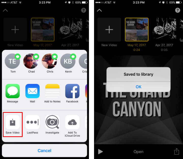 How to save your Clips videos on iPhone and iPad and share them on iMessage, Facebook, Instagram.