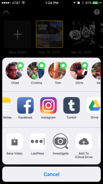 How to save your Clips videos on iPhone and iPad and share them on iMessage, Facebook, Instagram.