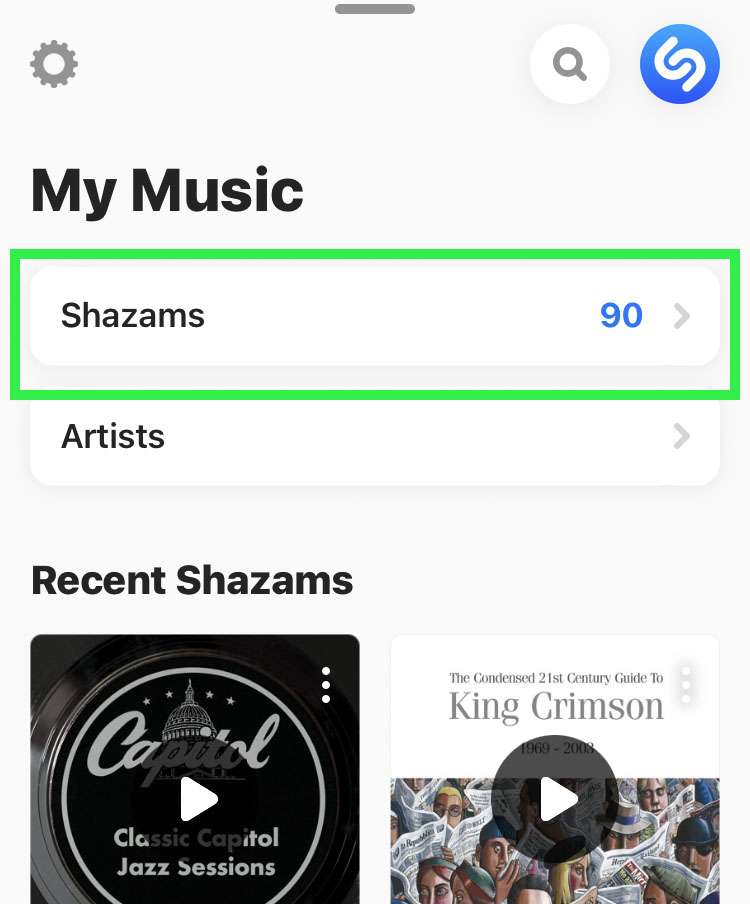 See all Shazam song list history iPhone Shazam app 2