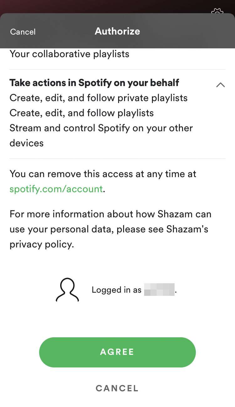 Link Shazam to Spotify 3