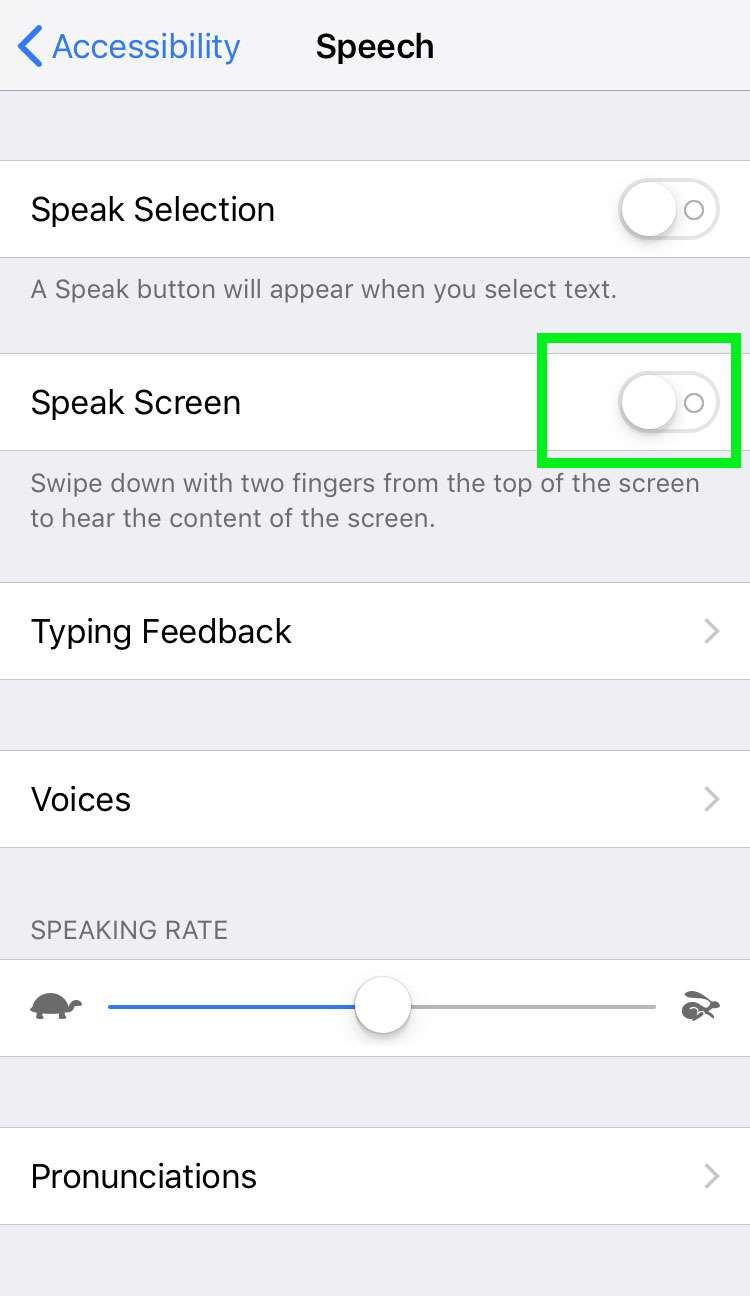 iPhone speak text out loud 4