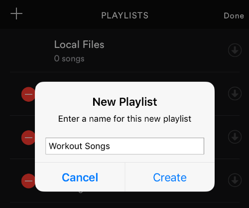 Create Spotify Playlist