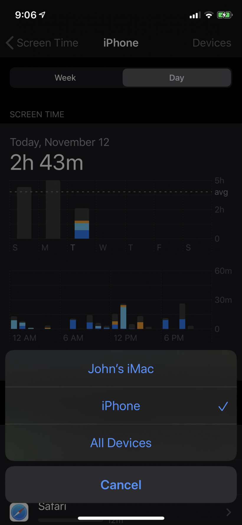 How to track iPhone, iPad and Mac Screen Time separately.