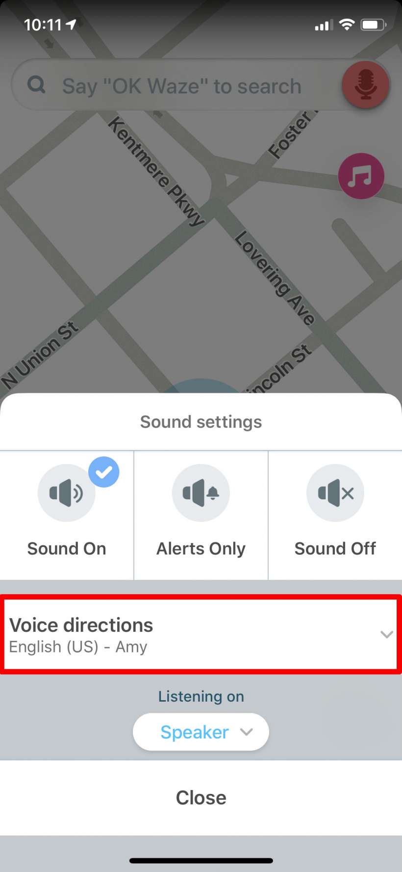 How to stop Waze from talking so much on iPhone.