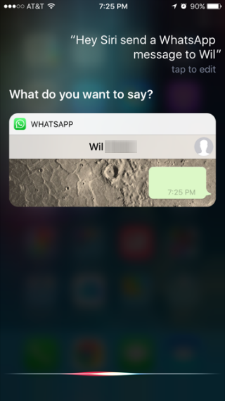 How to send WhatsApp messages with Hey Siri.