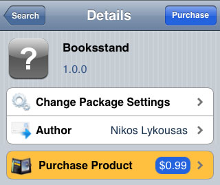 Booksstand iPhone tweak jailbreak