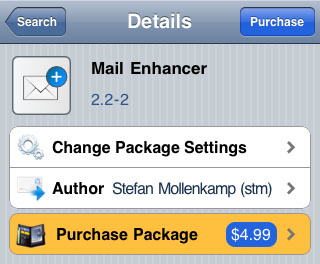 Cydia tweaks Mail improvement Mail Enhancer