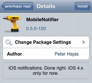 improved notifications MobileNotifier Cydia