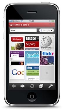 apple iphone opera browser