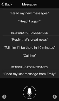 Messages help Siri