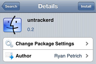iPhone Tracker Cydia app stop tracking