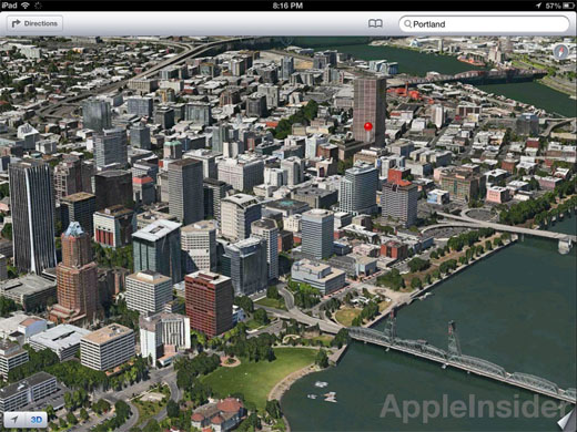 iOS 6 Flyover 3D maps